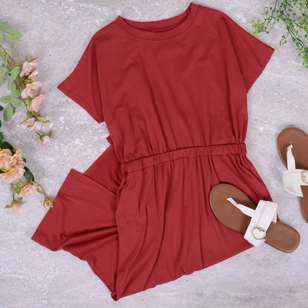 Leather Brushed Dress with Pockets