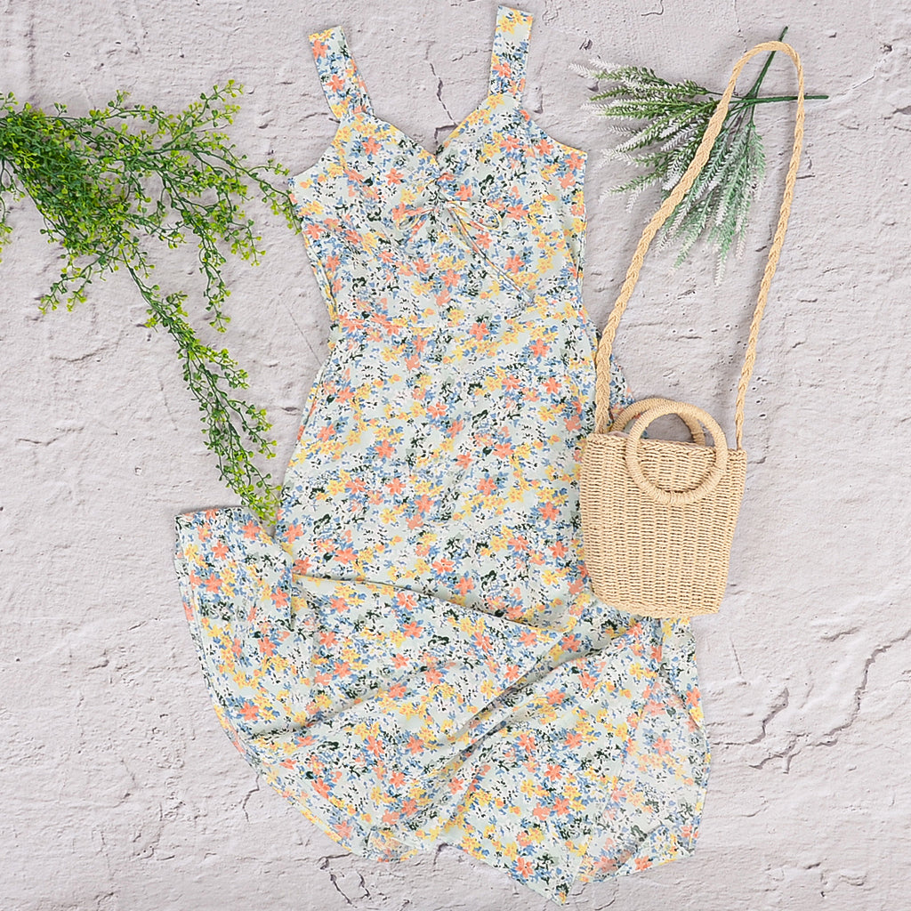 Floral Dress with Slip Styling