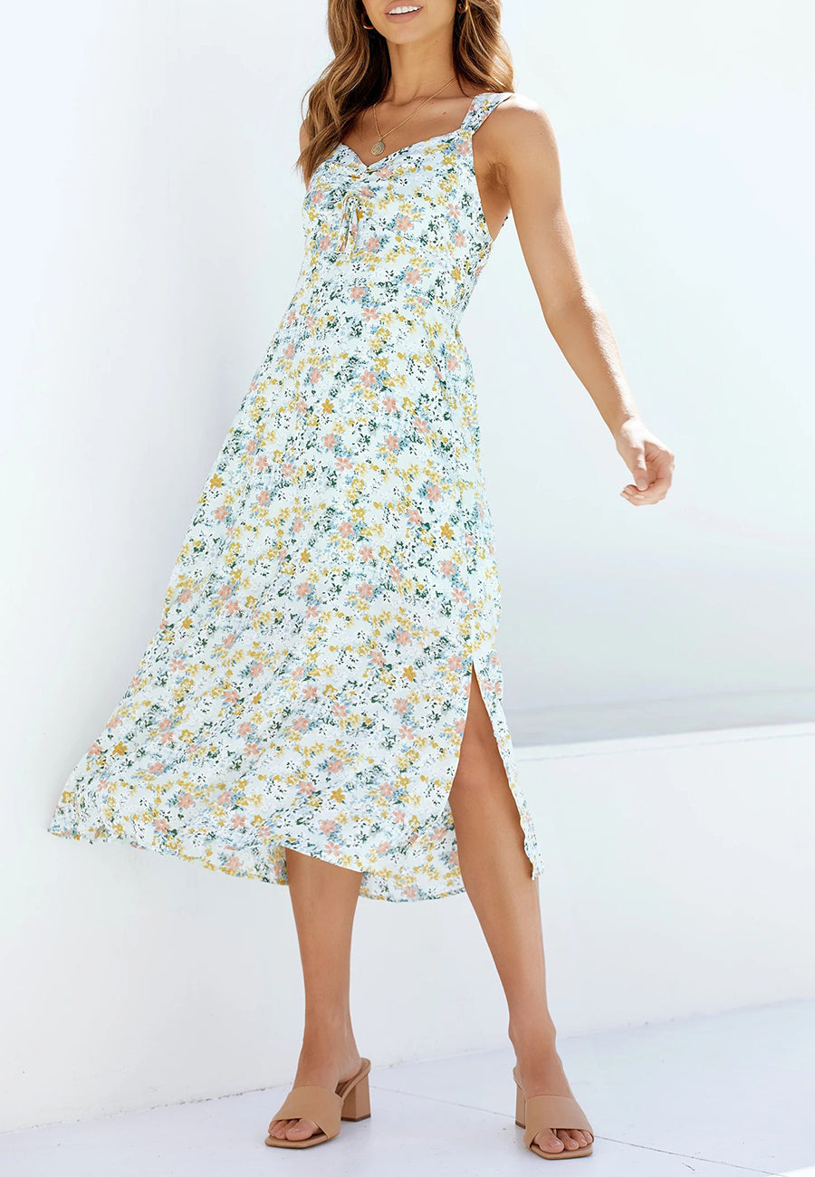 Floral Dress with Slip Styling