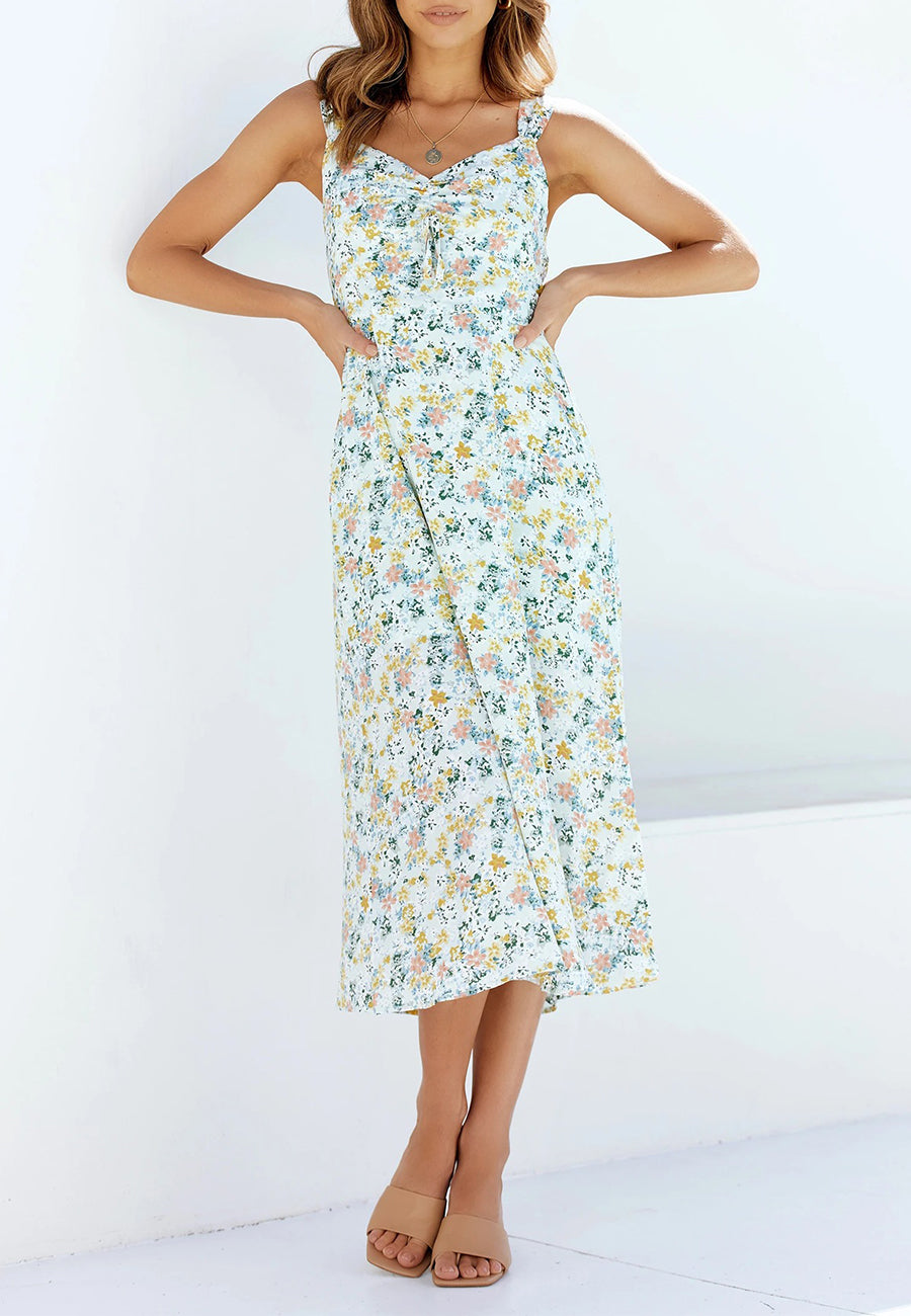 Floral Dress with Slip Styling