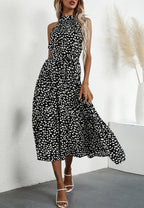 Halter Ruffled Maxi Dress