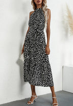 Halter Ruffled Maxi Dress
