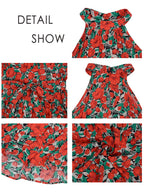 Halter Ruffled Maxi Dress