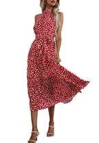 Halter Ruffled Maxi Dress
