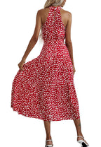 Halter Ruffled Maxi Dress