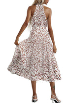 Halter Ruffled Maxi Dress