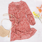 Leopard-Print Dress with Button Details