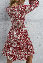 Leopard-Print Dress with Button Details