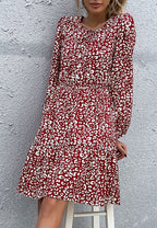 Leopard-Print Dress with Button Details