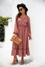Ruffled Floral Dress with Long Sleeves