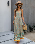 Floral Maxi Dress with V-Neckline