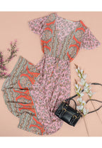 Multicolor Printed Dress with Boho Styling