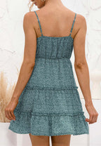 Floral Polyester Dress with Waist Tie