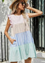 Striped Colorblock Layered Dress