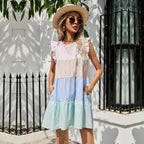 Striped Colorblock Layered Dress