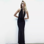 Maxi Halter Dress with A-Line Shape