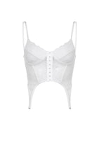 Lace Cami Tank Top with Corset Details