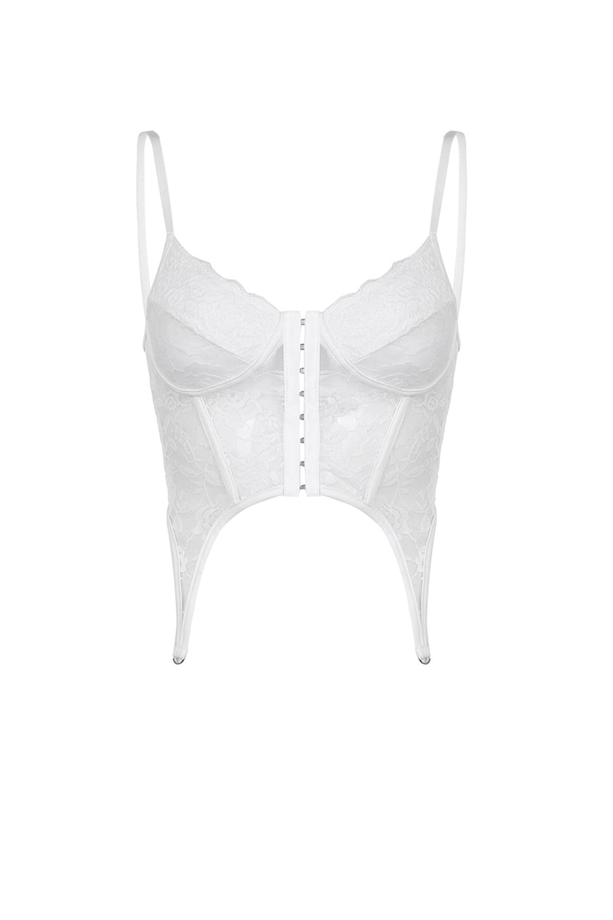 Lace Cami Tank Top with Corset Details
