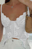 Lace Cami Tank Top with Corset Details