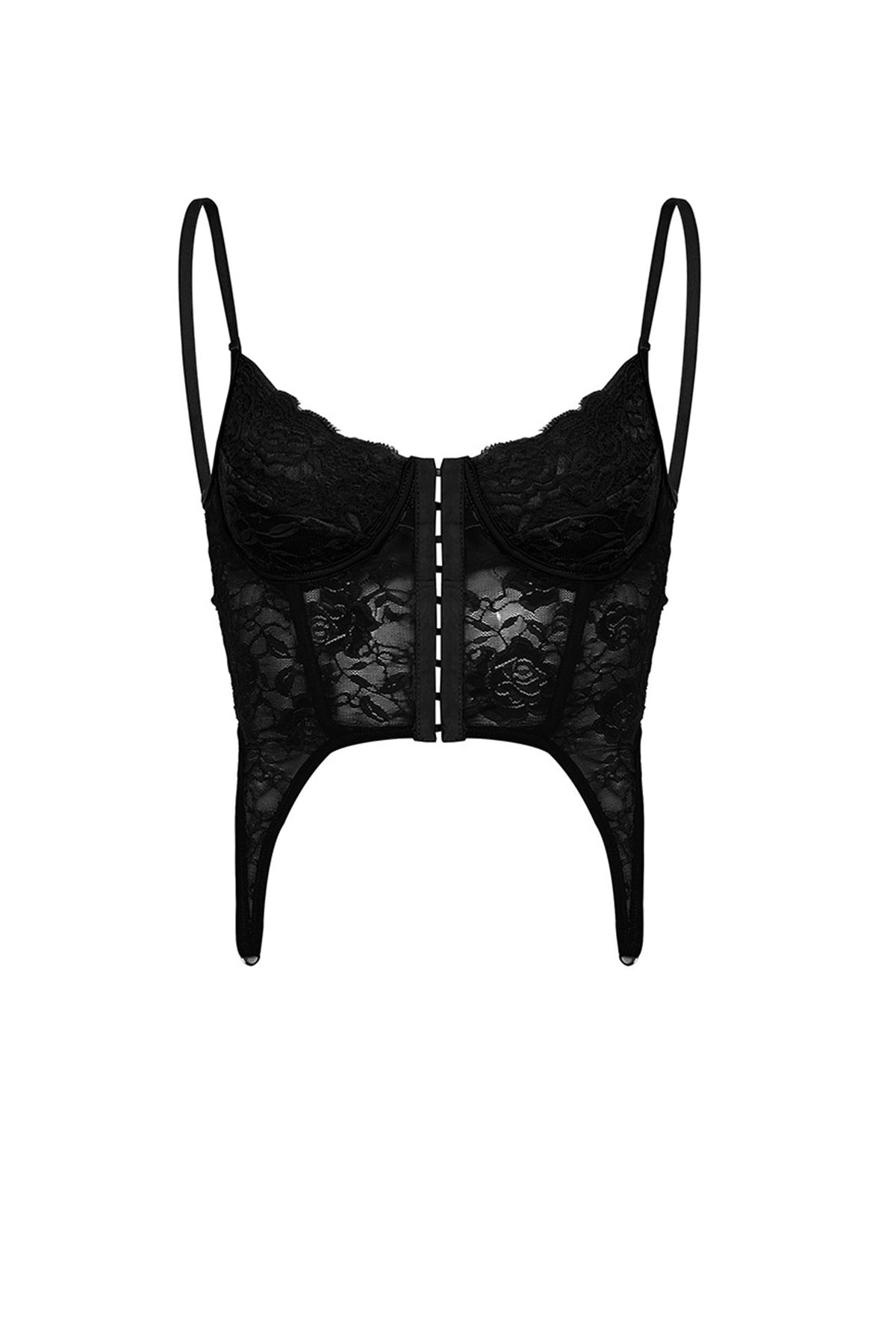 Lace Cami Tank Top with Corset Details