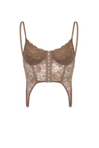 Lace Cami Tank Top with Corset Details