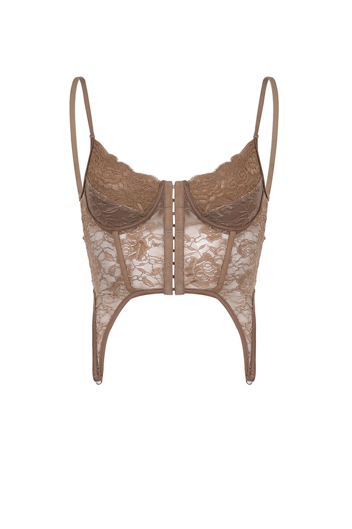 Lace Cami Tank Top with Corset Details