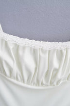 Lace-Panel Strappy Dress with Corset Details