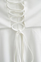 Lace-Panel Strappy Dress with Corset Details