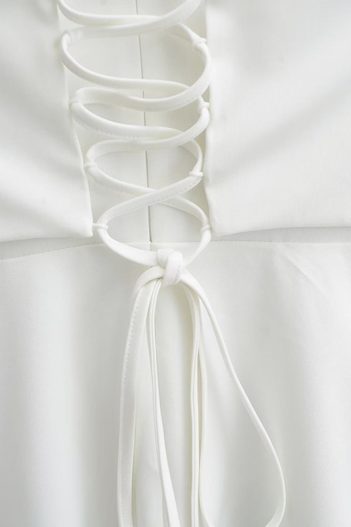 Lace-Panel Strappy Dress with Corset Details