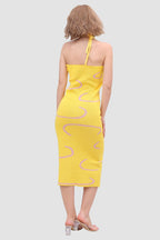 Knit Open-Back Halter Dress