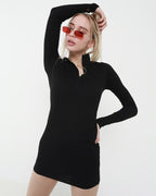 Polyester Dress with Zip Detail