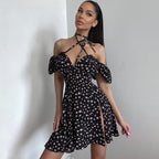Floral Dress with Open Back