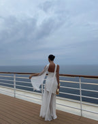 Strapless Asymmetric Maxi Dress