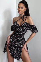 Floral Dress with Open Back