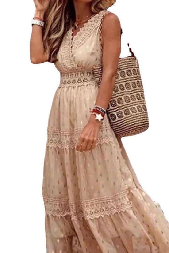 Chiffon Panelled Midi Dress