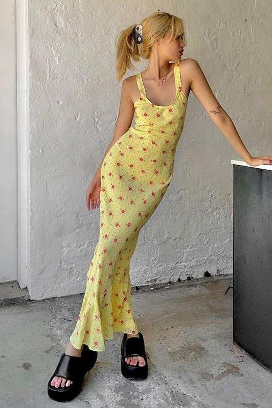 Floral Mermaid Cami Maxi Dress