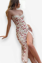 Floral Cami Dress with Slit Detail