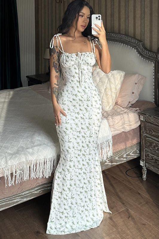 Floral Swing Maxi Dress with Cami Straps