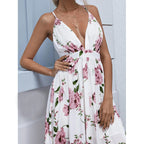 Floral Chiffon A-Line Dress