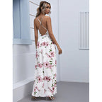 Floral Chiffon A-Line Dress