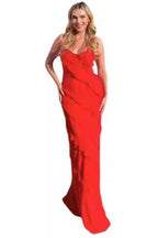 U-Neck Open-Back Maxi Dress with Off-Shoulder Neckline