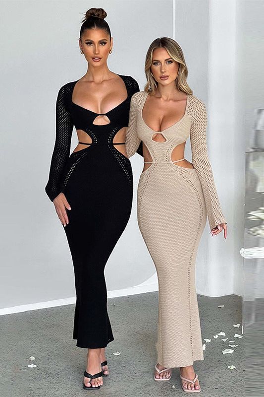 Cutout Strap-Detail Dress with Open Back