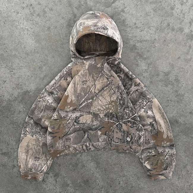 Gothic Camo-Print Viscose Hoodie Main image