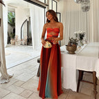Strapless Relaxed-Fit Maxi Dress with A-Line Shape