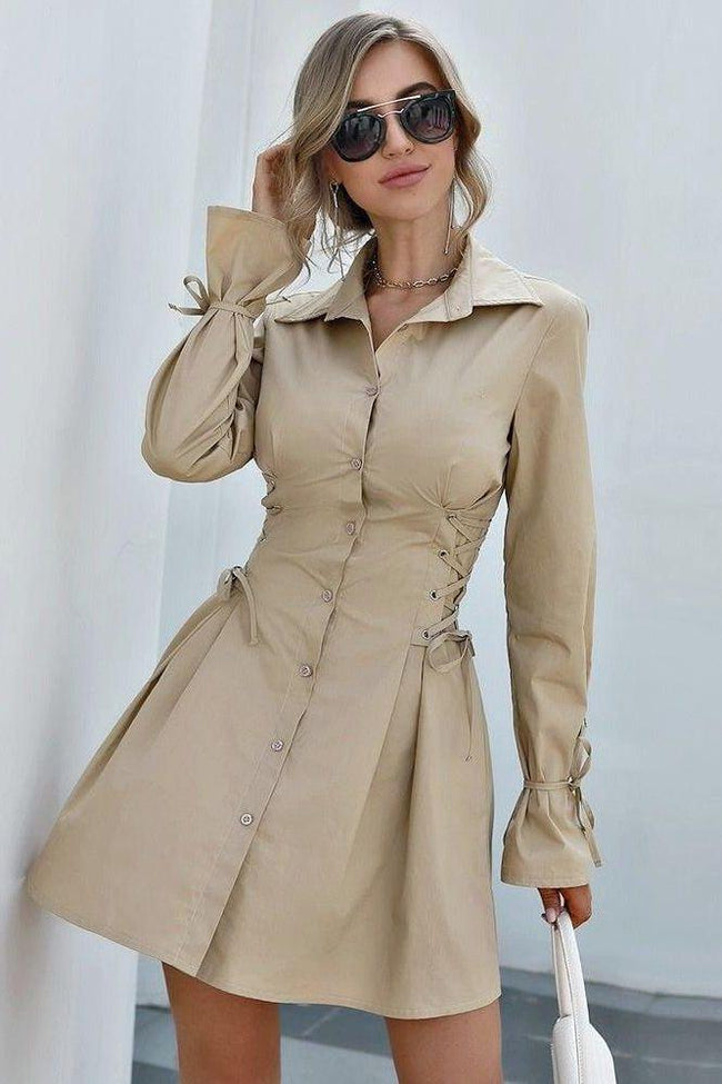 Petal-Detail Dress with Bandage Styling Main image