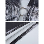 Grey Plunging V-Neck Dress