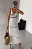 Striped Midi Dress with Knit Texture