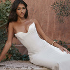 Strapless Dress with Mermaid Shape