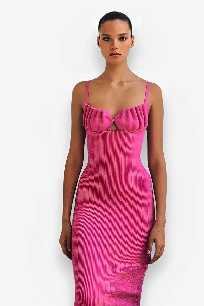 Wrap-Style Cami Dress with Open Back Main image