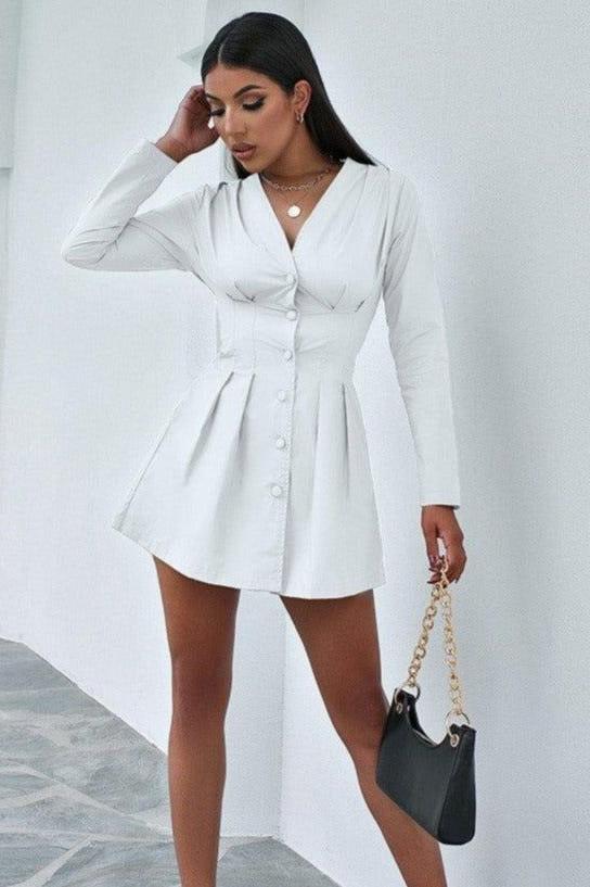 V-Neck Ruched Dress Main image
